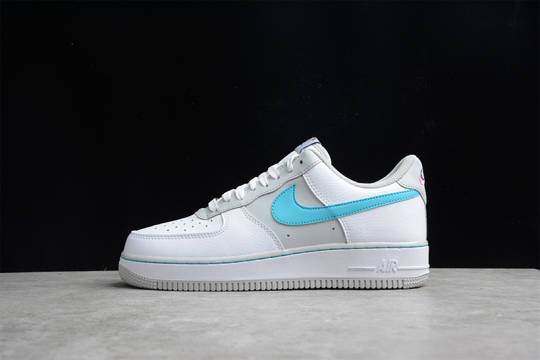Nike [DC8874-100]-[NBA X AIR FORCE 1 LOW FIESTA WHITE/GREY FOG-SUNDIAL-TURQUOISE (BLUE]), photo 1
