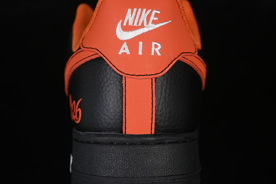 Nike [XD0028-018]-[AIR FORCE 1 07 LOW CASUAL SNEAKERS WHITE/BLACK/ORANGE]-[WOMAN:36-39]-[MAN:40-45] - Image 7