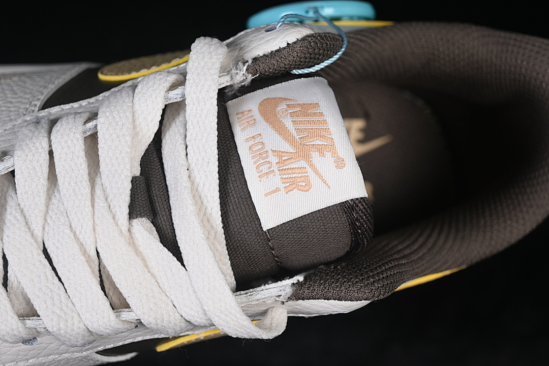Nike [IR0796-030]-[AIR FORCE 1 07 LOW CASUAL SNEAKERS WHITE/BLACK/YELLOW]-[WOMAN:36-39]-[MAN:40-45] - Image 9