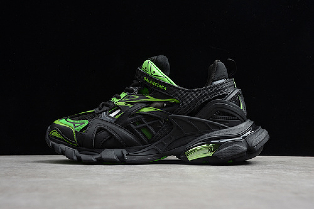 Unbranded [ECBL987929A]-[TRACK 2.0 SNEAKER BLACK/BLACK/GREEN]-[WOMAN:36-39]-[MAN:40-45], photo 1
