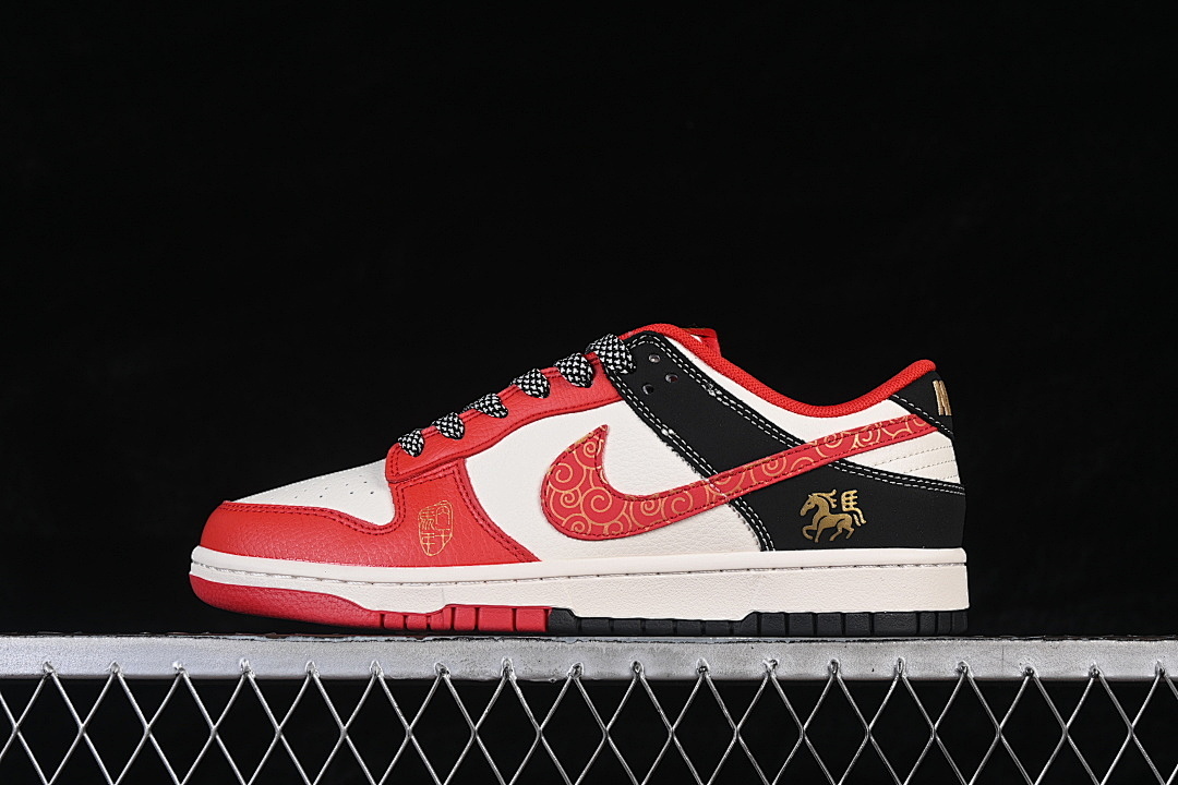 Unbranded [HT5088-657]-[SB DUNK LOW LOW-TOP CASUAL SKATE SHOES WHITE/RED/BLACK]-[WOMAN:36-39]-[MAN:40-45], photo 1