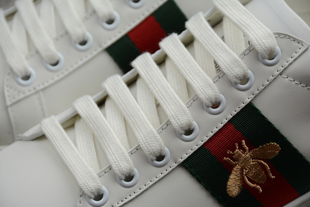 Gucci [GU*CCI ACE EMBROIDERED LOW-TOP SNEAKER WHITE/GREEN]-[WOMAN:35-39]-[MAN:40-44] - Image 8