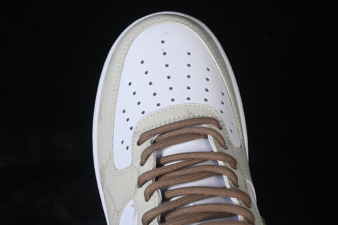 Nike [ZH0316-130]-[AIR FORCE 1 07 LOW WHITE/BEIGE/GREEN]-[WOMAN:36-39]-[MAN:40-45] - Image 10