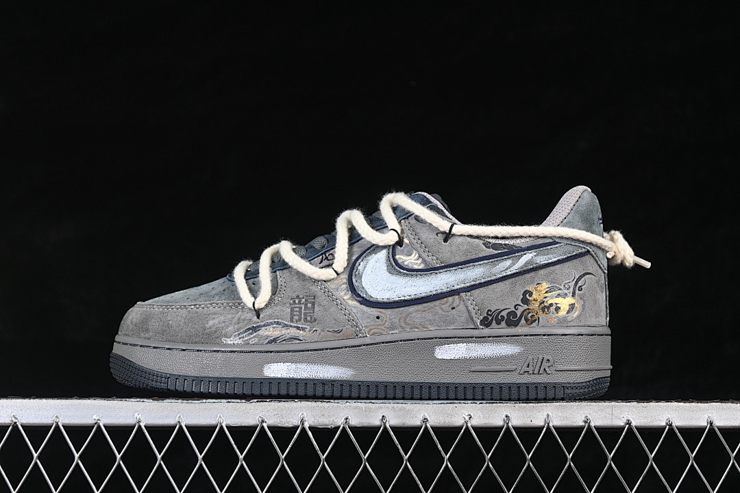 Nike [CD1221-680]-[AIR FORCE 1 07 LOW CASUAL SNEAKERS GREY/GREY/GREY]-[WOMAN:36-39]-[MAN:40-45] - Image 2