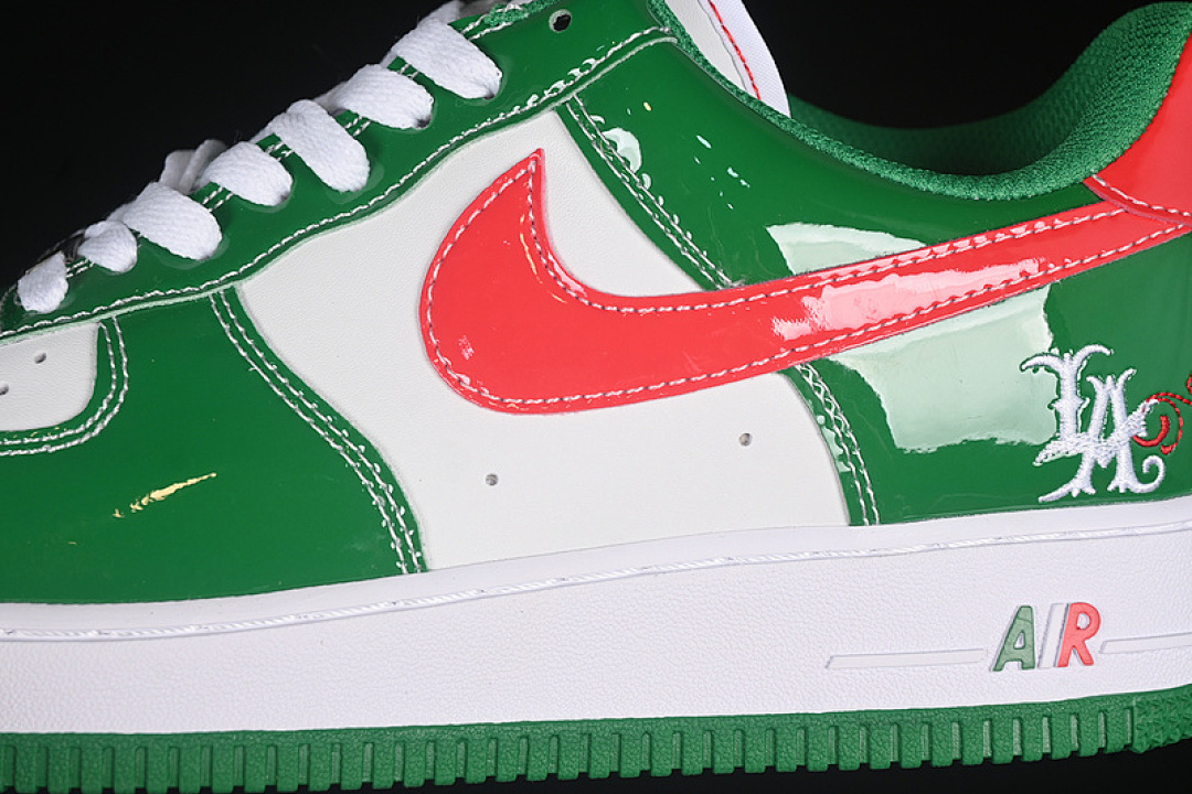 Nike [306146-131]-[AIR FORCE 1 07 LOW WHITE/CLASSIC GREEN-VARSITY RED]-[WOMAN:36-39]-[MAN:40-45] - Image 8