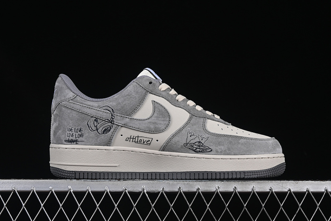 Nike [CW2288-668]-[AIR FORCE 1 07 LOW LOSE HEART WHITE/GREY]-[WOMAN:36-39]-[MAN:40-45] - Image 16
