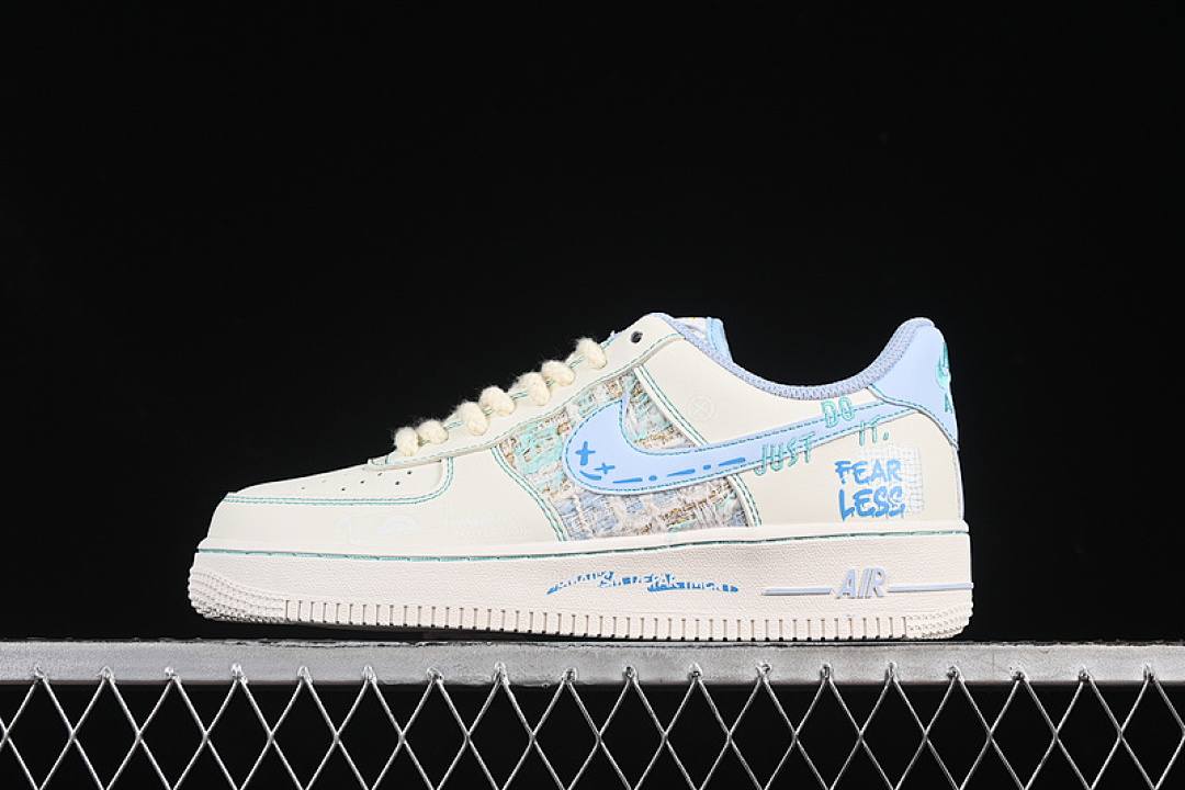 Nike [FJ7740-510]-[AIR FORCE 1 07 LOW LOVE WORDS WHITE/GREY/BLUE]-[WOMAN:36-39]-[MAN:40-45] - Image 2