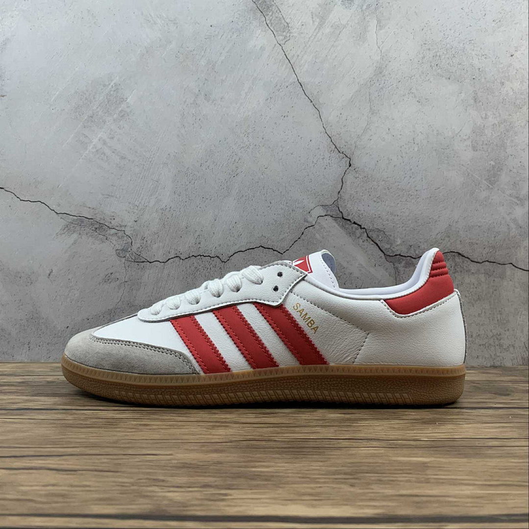 Adidas Adidas SAMBA OG SHOES FOOTWEAR WHITE/SCARLET/GUM · B44628, photo 1