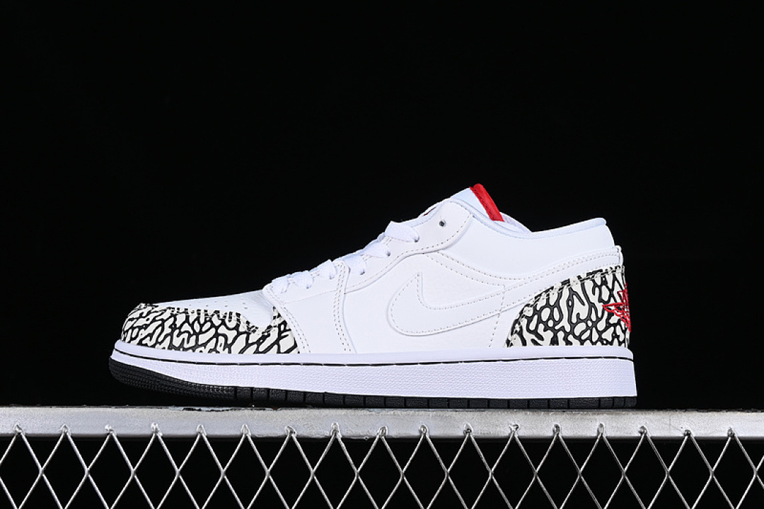 Jordan AIR Jordan 1 LOW WHITE/BLACK/GREY/RED · 338145-162, photo 1