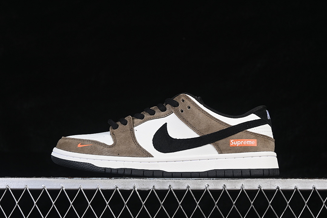 Unbranded [AJ6817-002]-[SB DUNK LOW WHITE/BROWN/BLACK]-[WOMAN:36-39]-[MAN:40-45], photo 1
