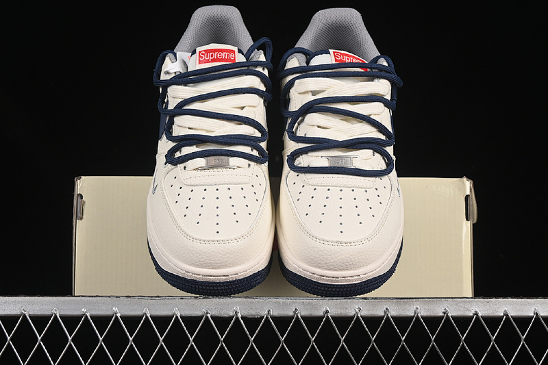 Nike [DM6868-068]-[AIR FORCE 1 07 LOW SUPREME WHITE/GREY/BLUE]-[WOMAN:36-39]-[MAN:40-45] - Image 13