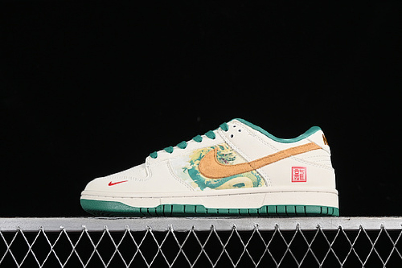 Nike SB DUNK LOW WHITE/ORANGE/GREEN · XP3802-331, photo 1