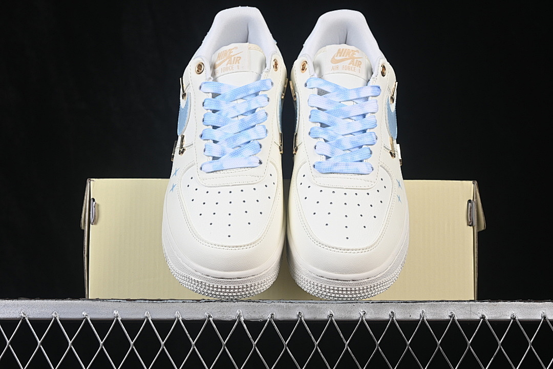 Nike [FV3654-311]-[AIR FORCE 1 07 LOW CASUAL SNEAKERS WHITE/BLUE/WHITE]-[WOMAN:36-39]-[MAN:40-45] - Image 13