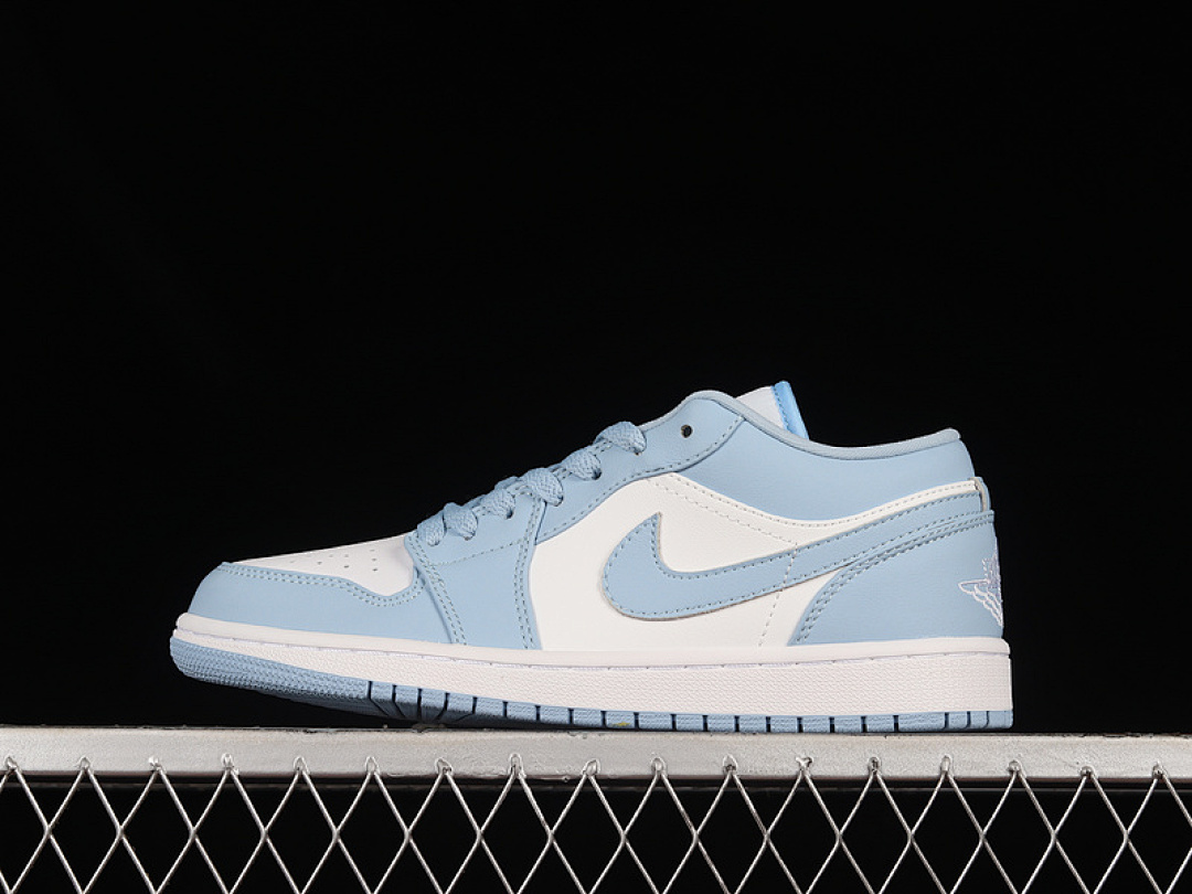 Jordan [DC0774-141]-[AIR JORDAN 1 LOW WHITE/WHITE/ICE BLUE]-[WOMAN:36-39]-[MAN:40-45], photo 1