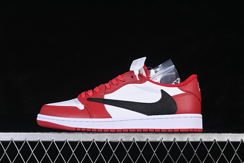 Jordan TRAVIS SCOTT X AIR Jordan 1 LOW AJ1 RED/WHITE/BLACK · DM7866-101, photo 1