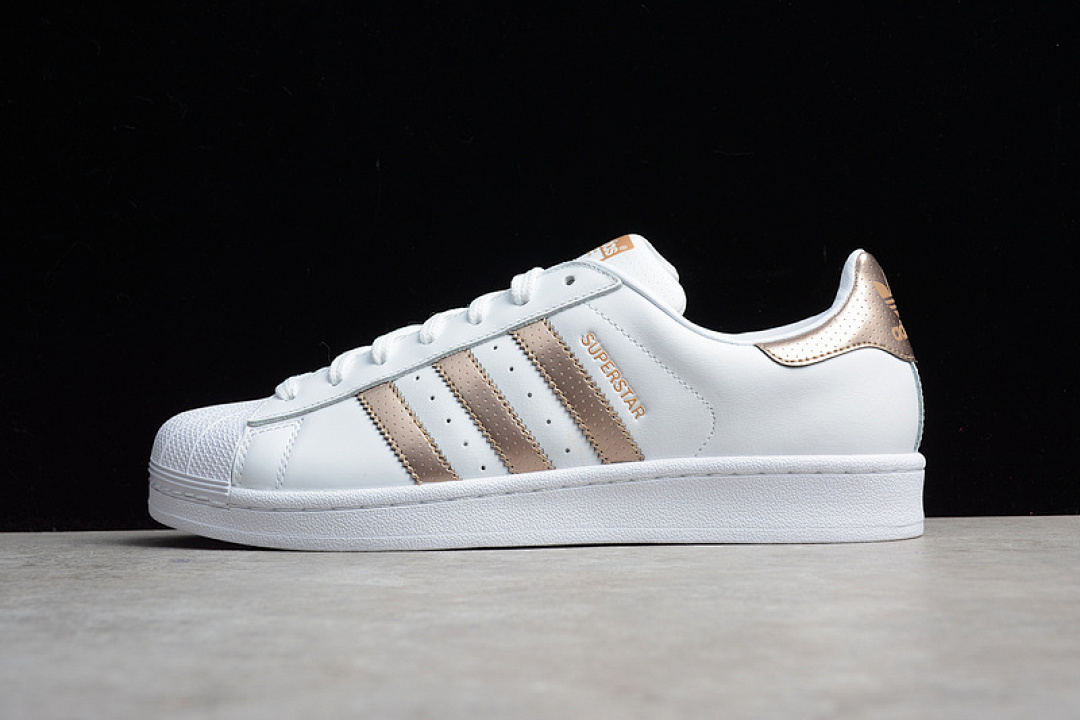 Adidas AD SUPERSTAR ROSE GOLD COPPER WHITE BLACK SHELL · BB1428, photo 1