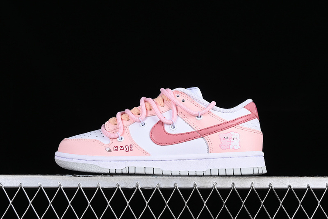 Unbranded [DH9765-102]-[DUNK LOW SB TOP CASUAL SNEAKERS WHITE/PINK]-[WOMAN:35.5-42], photo 1