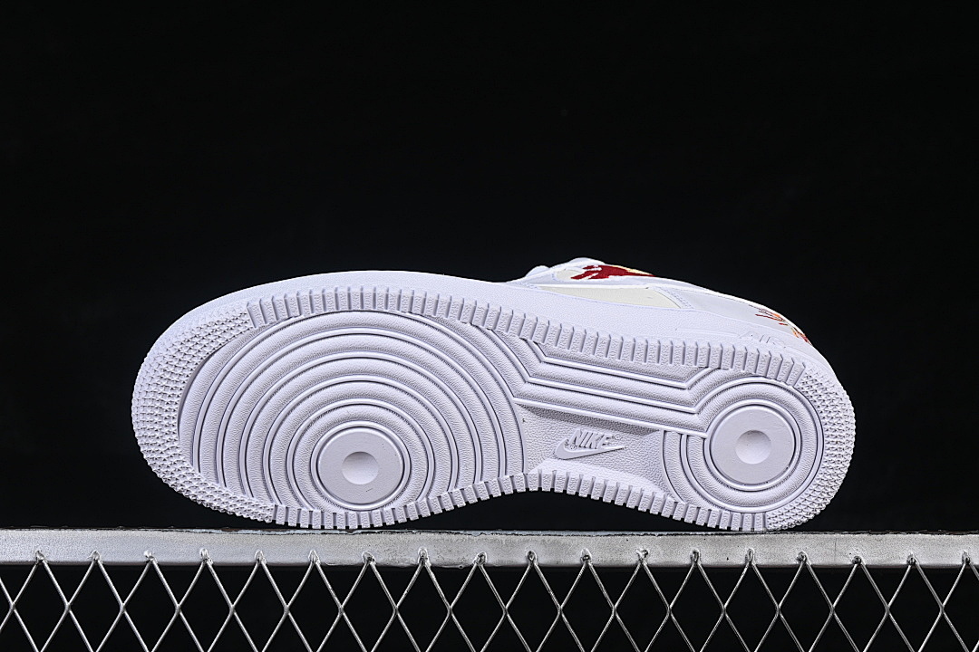 Nike [IQ1133-111]-[AIR FORCE 1 07 LOW WHITE/BEIGE/RED/GREEN]-[WOMAN:36-39]-[MAN:40-45] - Image 15