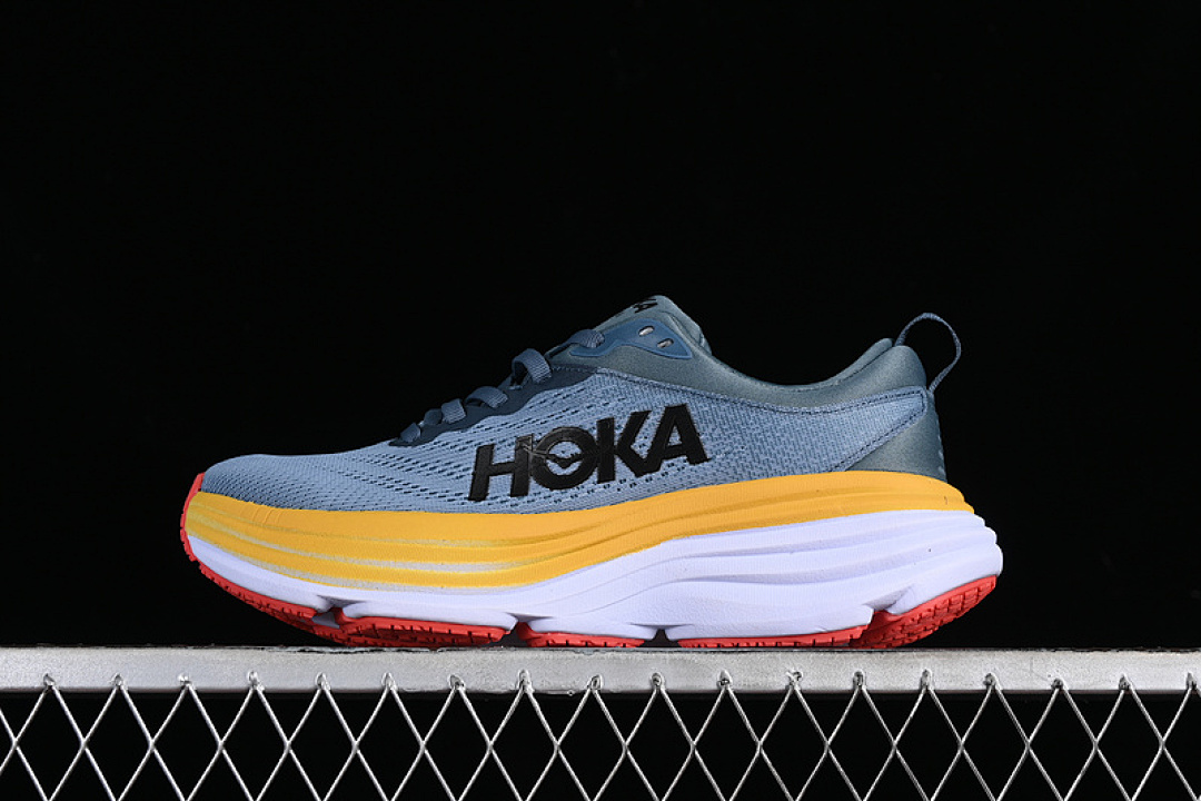 On Running [1123202 GBMS]-[HOKA ONE BONDI 8 WHITE/YELLOW/BLUE]-[WOMAN:36-39]-[MAN:40-45] - Image 2
