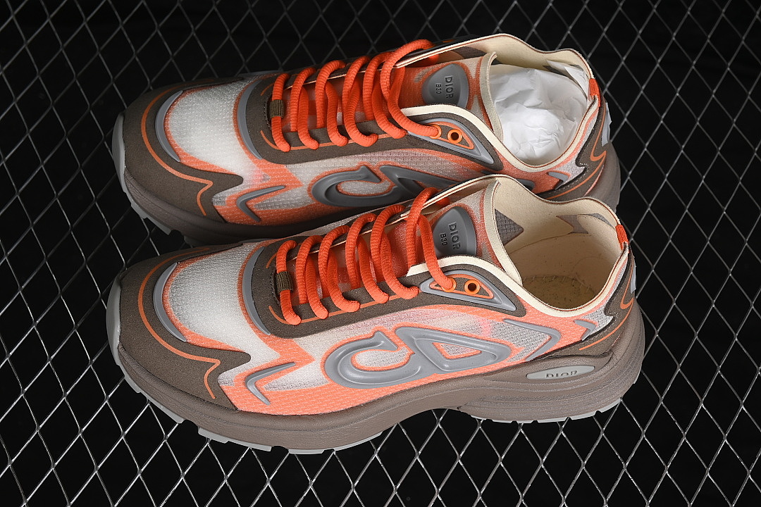 Dior [3SN342ABFH726]-[LOW-TOP CASUAL SHOES WHITE/BROWN/GREY/ORANGE]-[WOMAN:38-39]-[MAN:40-47] - Image 11