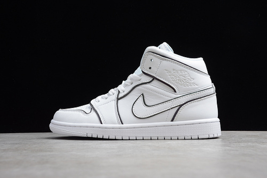 Jordan [CK6587-100]-[GZ AIR JORDAN 1 MID SE WHITE/BLACK]-[WOMAN:36-39]-[MAN:40-47.5], photo 1