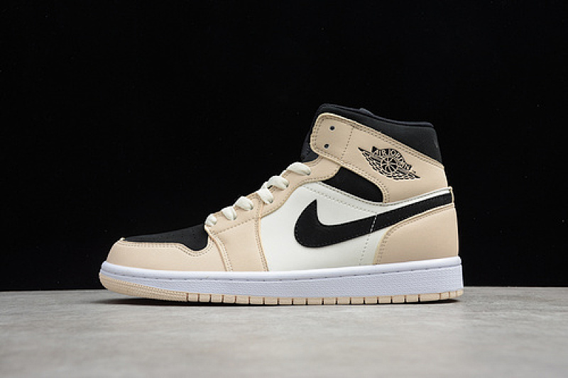 Jordan AIR Jordan 1 MID SE MILK TEA BARELY ORANGE/BLACK/WHITE · BQ6472-800, photo 1