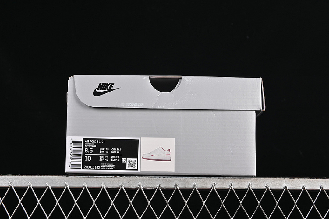 Nike [ZH0316-103]-[AIR FORCE 1 07 LOW WHITE/RED]-[WOMAN:36-39]-[MAN:40-45] - Image 12