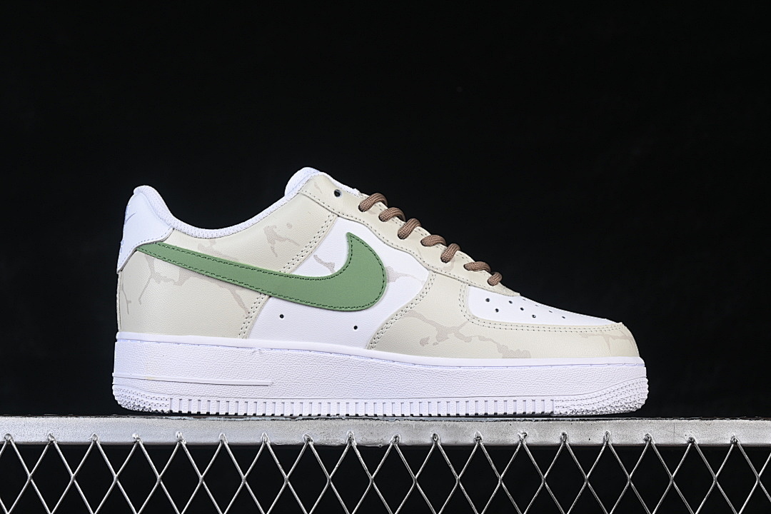 Nike [ZH0316-130]-[AIR FORCE 1 07 LOW WHITE/BEIGE/GREEN]-[WOMAN:36-39]-[MAN:40-45] - Image 16