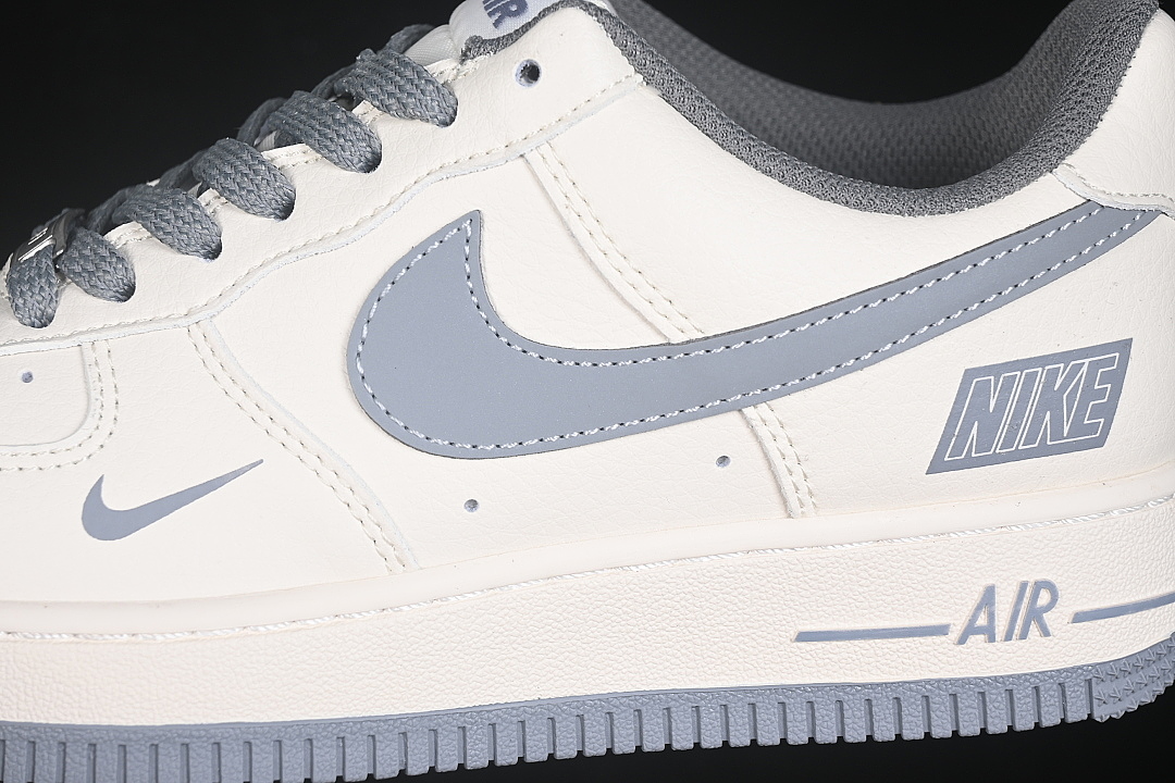 Nike [JP8028-074]-[AIR FORCE 1 07 LOW CASUAL SNEAKERS WHITE/GREY/WHITE]-[WOMAN:36-39]-[MAN:40-45] - Image 8