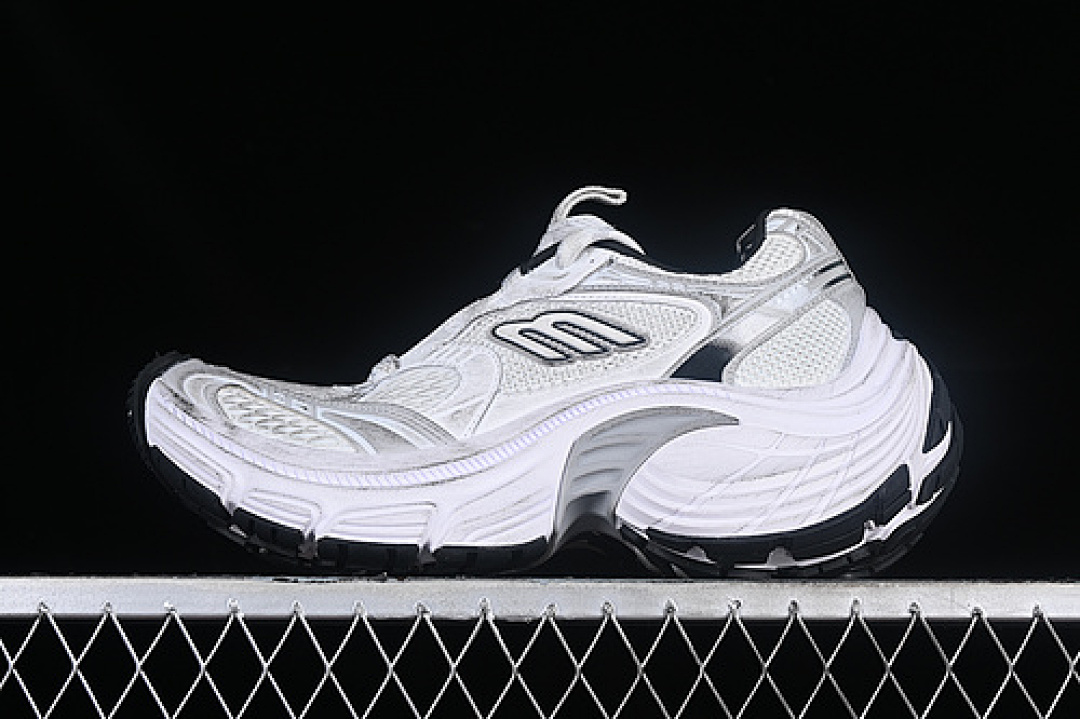 Unbranded [W2MV29110]-[BA*LEN*CIAGA TRACK SNEAKER WHITE/SILVER/BLACK]-[WOMAN:35-39]-[MAN:40-46], photo 1