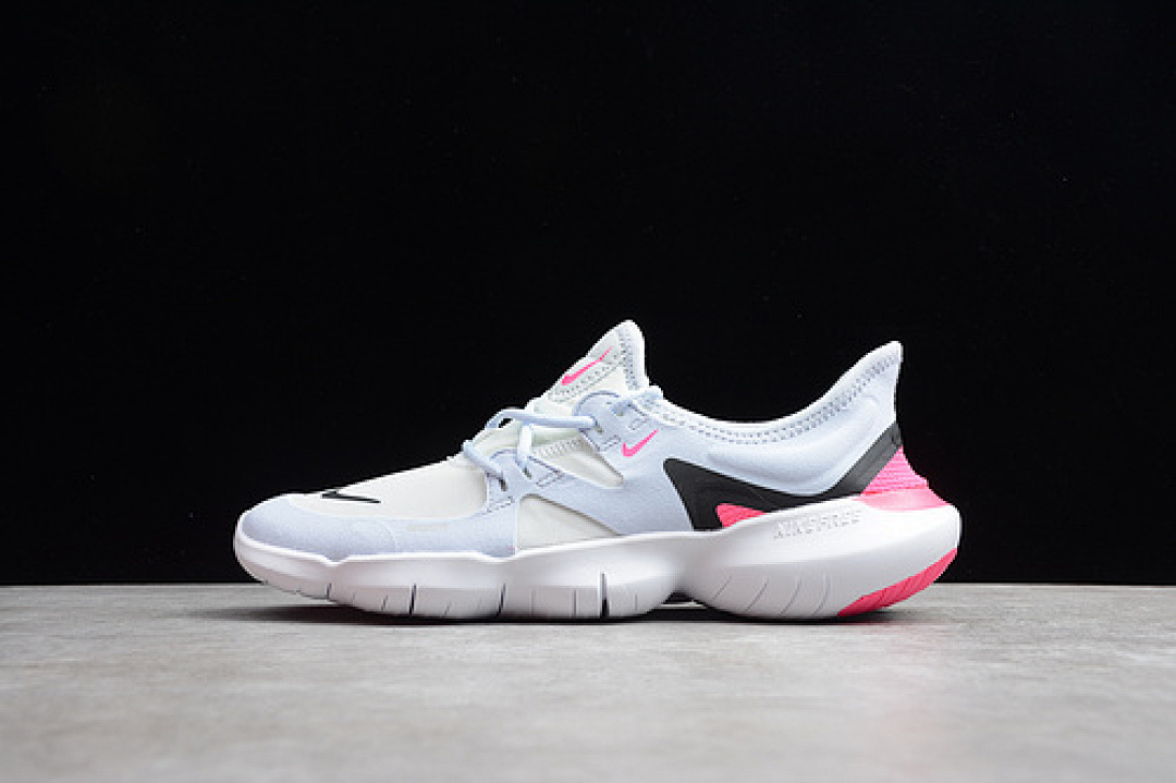 On Running On Running FREE RN 5.0 MARATHON RUNNING SHOES WHITE/BLACK-HALF BLUE · AQ1316-101, photo 1