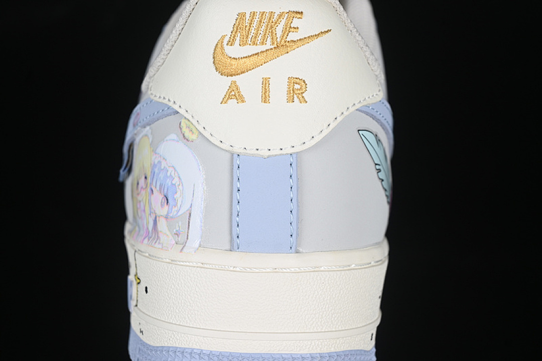 Nike [DB3301-711]-[AIR FORCE 1 07 LOW CHERUB WHITE/GREY/BLUE/GOLD]-[WOMAN:36-39]-[MAN:40-45] - Image 7