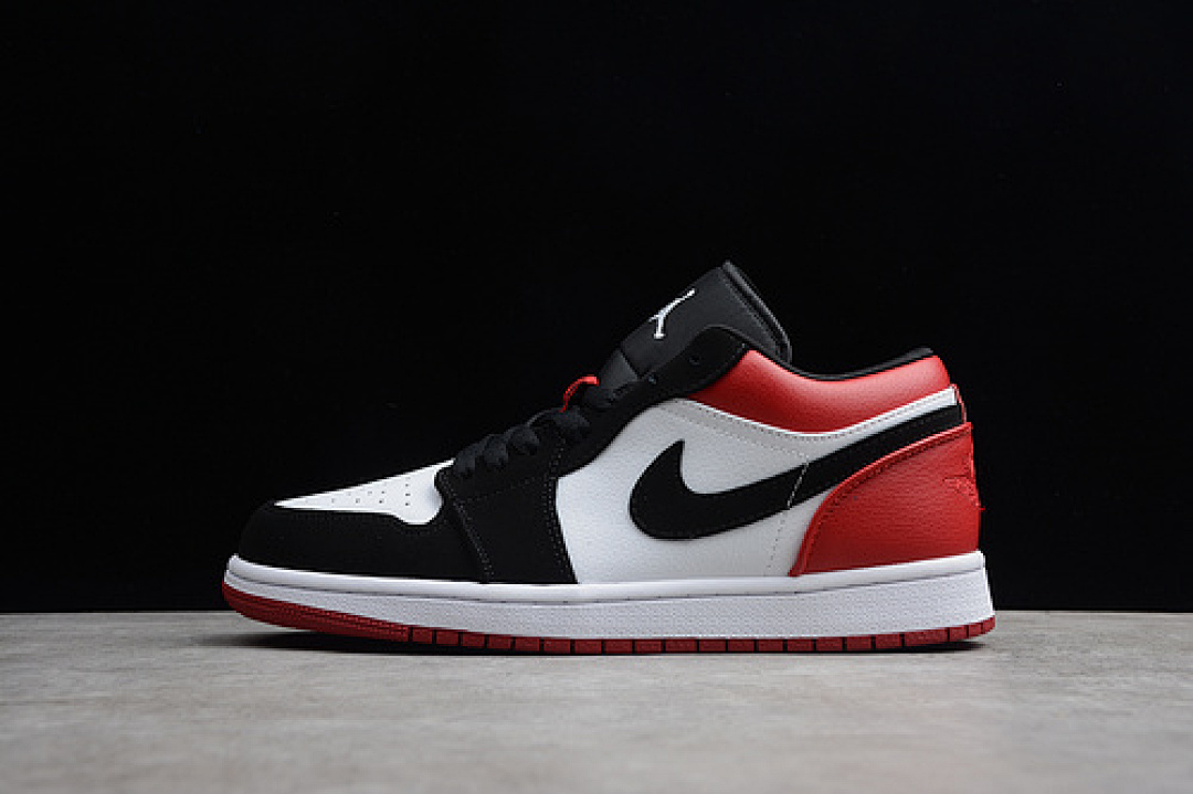 Jordan Jordan [553558-116]-[AIR 1 LOW BLACK TOE WHITE/BLACK-GYM RED]-[WOMAN:36-39]-[MAN:40-46]-[1.1-110], photo 1