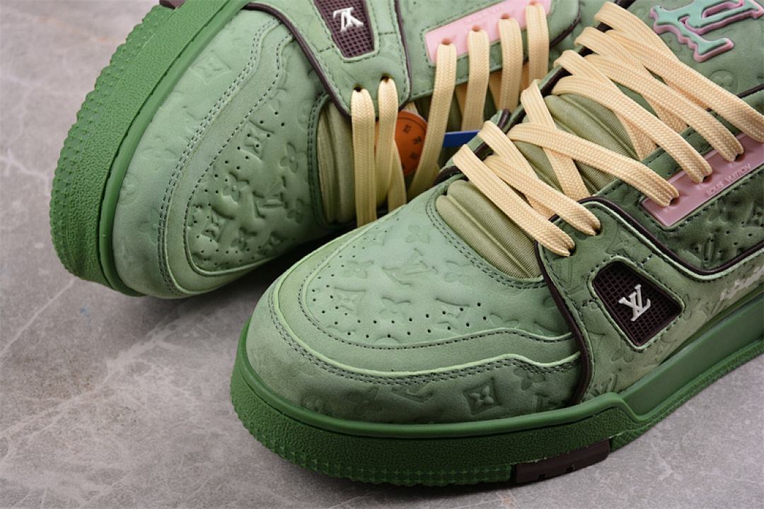 Louis Vuitton [2024TRAINER L*V LOUIS VUITTON TRAINER YELLOW/GREEN/PINK]-[MAN:38-45] - Image 8