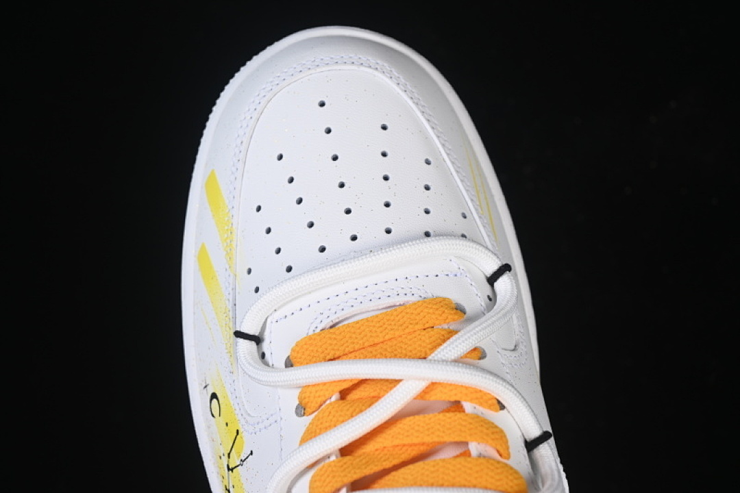 Nike [420-520]-[AIR FORCE 1 07 LOW CASUAL SNEAKERS WHITE/ORANGE/YELLOW]-[WOMAN:36-39]-[MAN:40-45] - Image 9