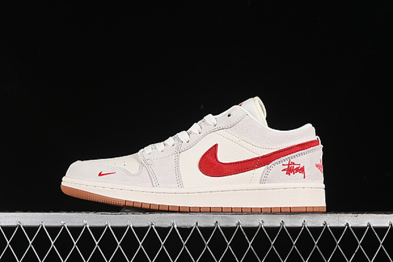 Jordan AIR Jordan 1 LOW WHITE/GREY/RED · SJ9950-023, photo 1