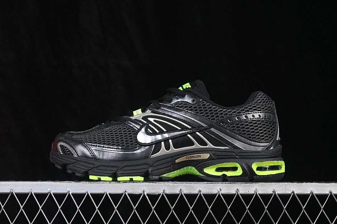 Nike AIR MAX MOTO 2K RETRO AIR CUSHIONED SHOES BLACK/GREEN/GREY · IO9279-002, photo 1