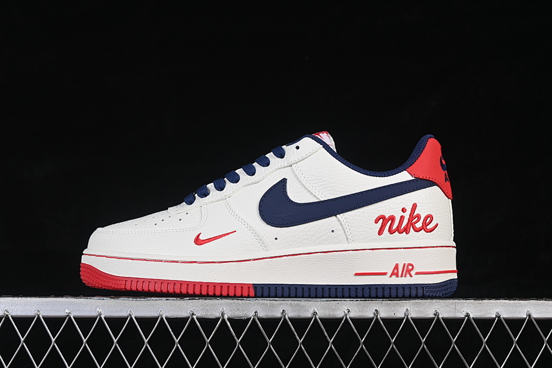 Nike [NH0601-544]-[AIR FORCE 1 07 LOW WHITE/NAVY BLUE/RED]-[WOMAN:36-39]-[MAN:40-45] - Image 2