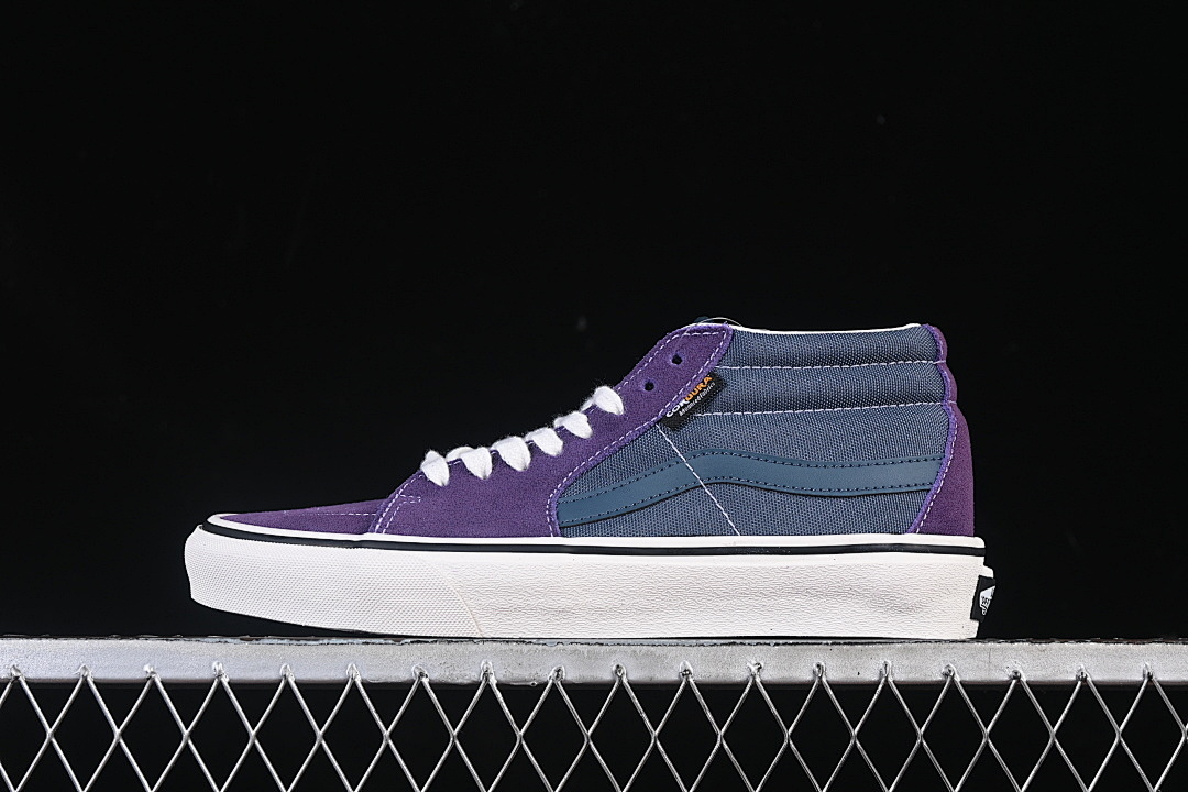 Purple MID SIZED CASUAL SKATE SHOES PURPLE/NAVY BLUE/WHITE · VN0A4UUK76Y, photo 1