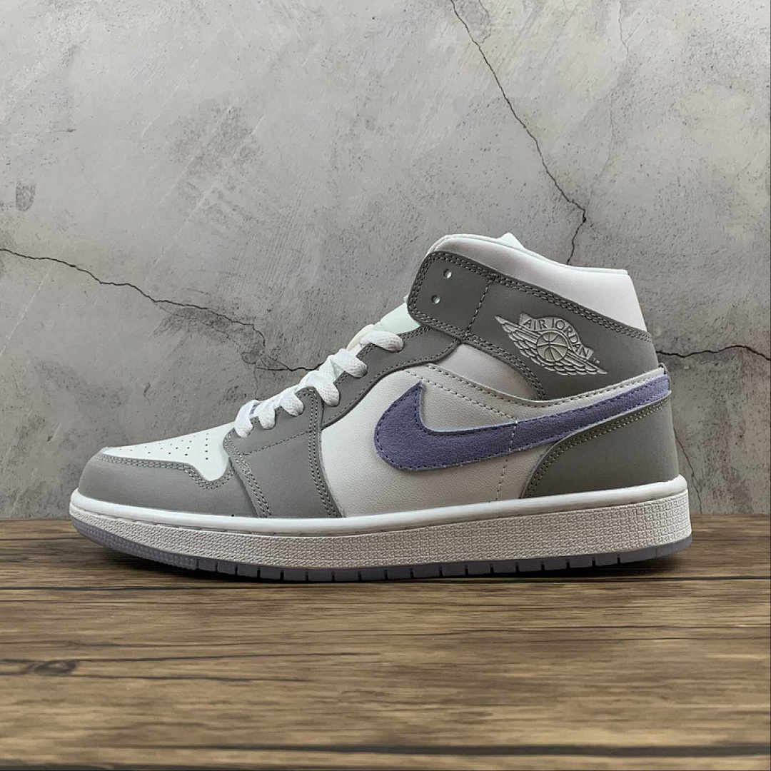 Jordan AIR Jordan 1 MID WHITE/LIGHT GREY-BLUE · BQ6472-105, photo 1