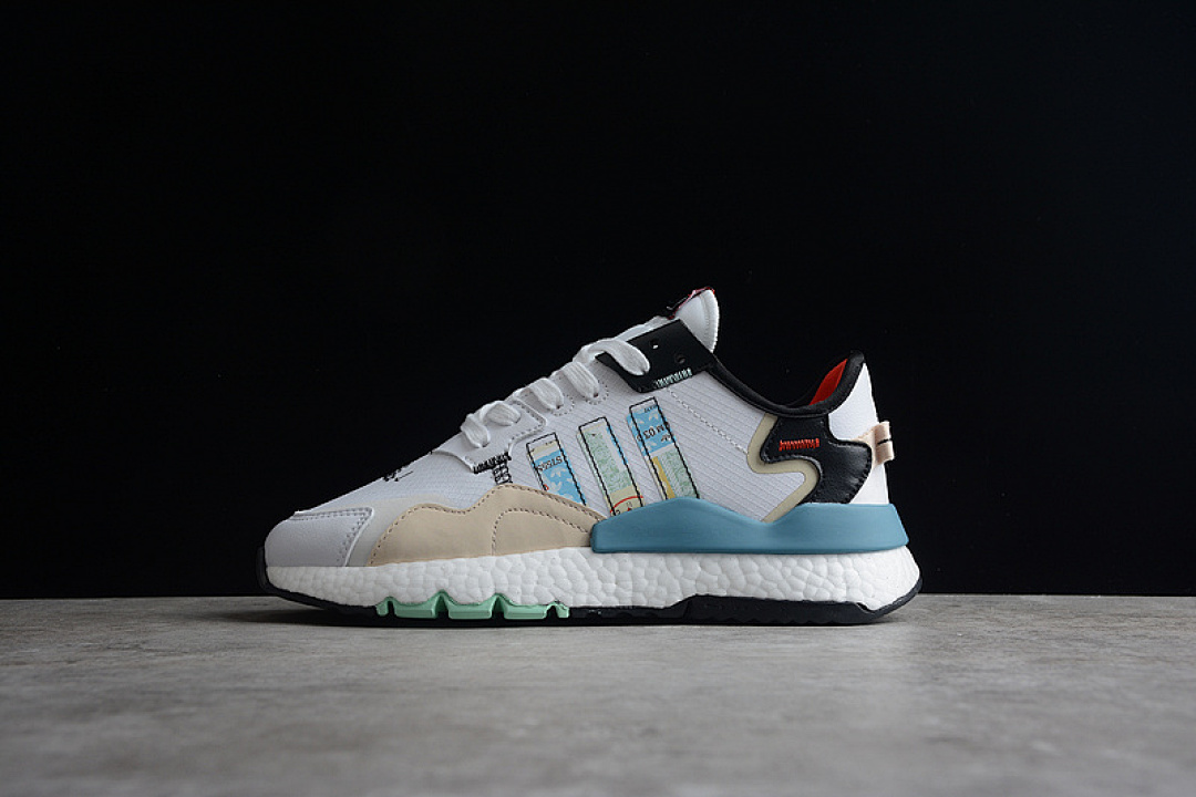 Unbranded [GW4229]-[NITE JOGGER BOOST SHOES CLOUD WHITE/CORE BLACK/BLUE]-[WOMAN:36-39]-[MAN:40-45], photo 1