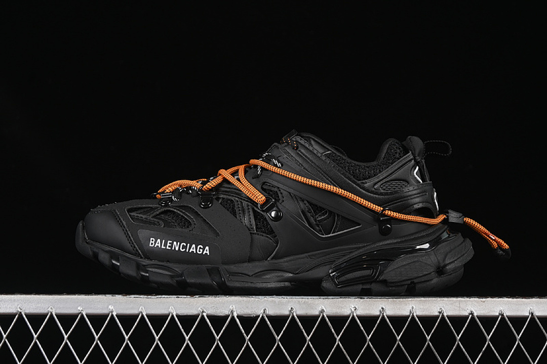 Unbranded [WTRHK1000]-[BA*LEN*CIAGA TRACK SNEAKER TESS S.GOMMA RES ALV/TIS EFF NUBUK/TIS E BLACK/ORANGE], photo 1
