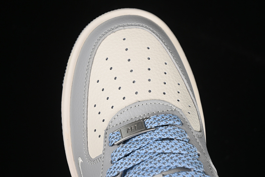 Nike [XS3464-577]-[AIR FORCE 1 07 LOW SUPREME WHITE/BLUE/GREY]-[WOMAN:36-39]-[MAN:40-45] - Image 10