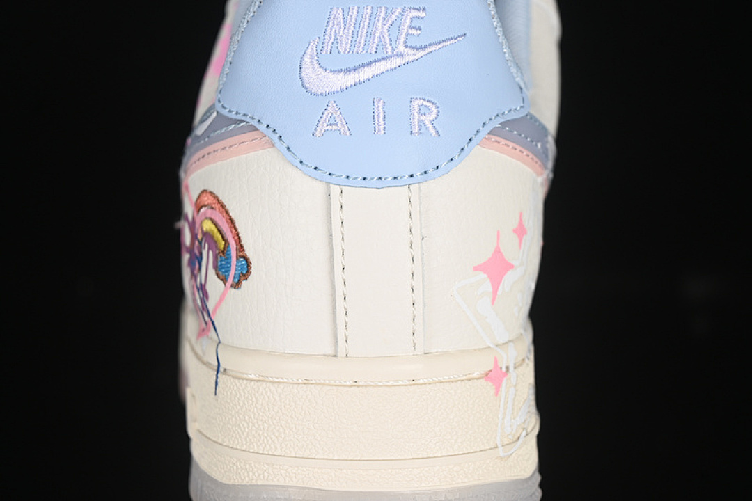Nike [CW1574-058]-[AIR FORCE 1 07 LOW PINK AND BLUE LOVE WHITE/PINK/BLUE]-[WOMAN:36-39]-[MAN:40-45] - Image 7