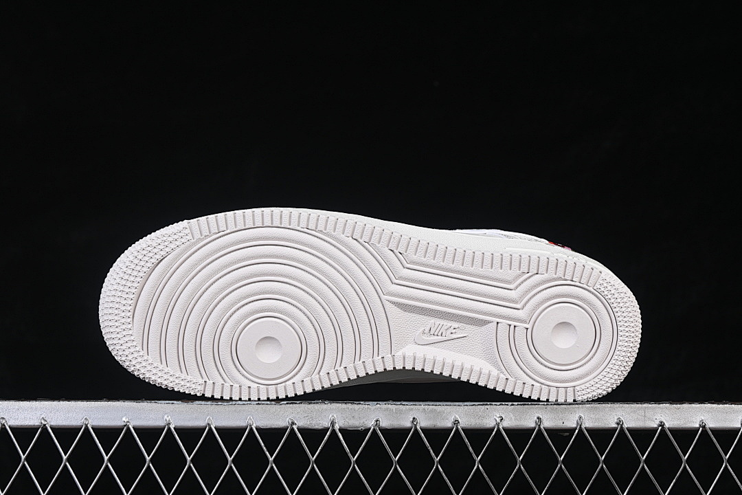 Nike [IQ1119-011]-[AIR FORCE 1 07 LOW CASUAL SNEAKERS WHITE/RED/BEIGE]-[WOMAN:36-39]-[MAN:40-45] - Image 14