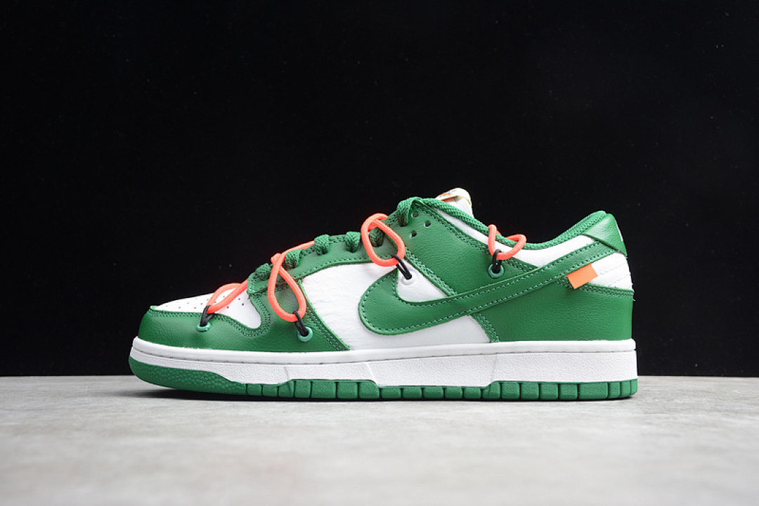 Off-White [CT0856-100]-[GZ OFF-WHITE X FUTURA DUNK LOW POWDER GREEN/WHITE]-[UNISEX:36-46], photo 1