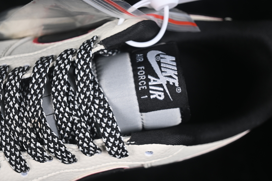 Nike [LD1999-039]-[AIR FORCE 1 07 LOW CASUAL SNEAKERS WHITE/BLACK/RED]-[WOMAN:36-39]-[MAN:40-45] - Image 9