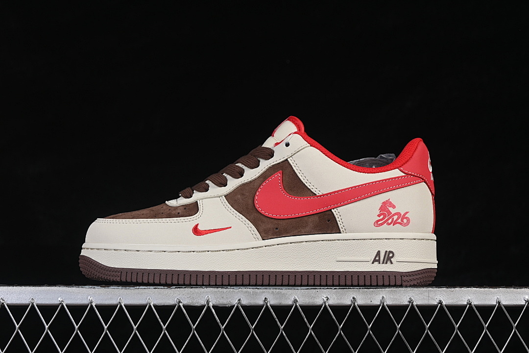 Nike [XD0028-003]-[AIR FORCE 1 07 LOW BEIGE/BROWN/RED]-[WOMAN:36-39]-[MAN:40-45] - Image 2