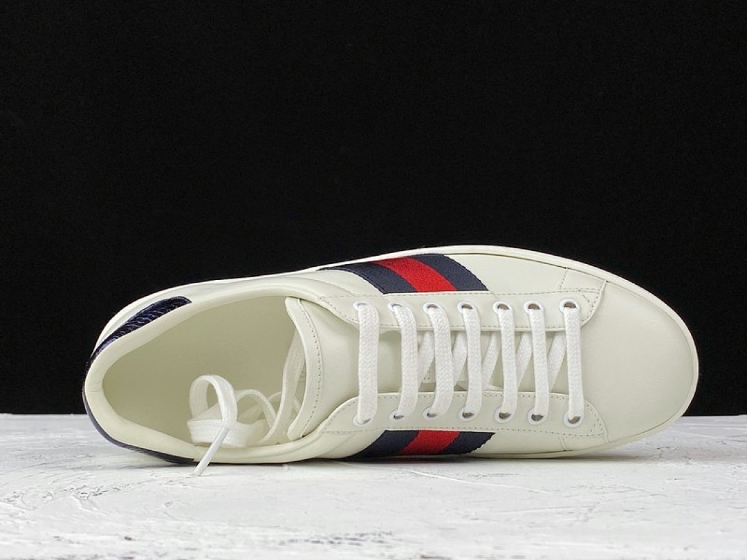 Gucci [GU*CCI ACE EMBROIDERED LOW-TOP SNEAKER WHITE/NAVY BLUE/RED]-[UNISEX:34-48] - Image 14