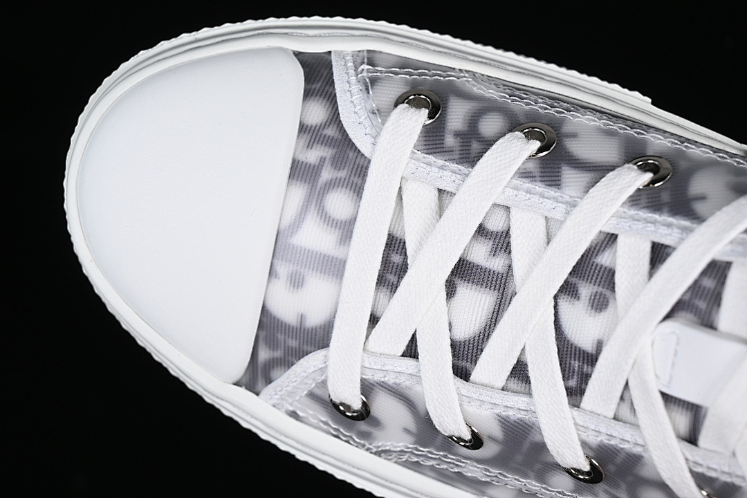 Dior [B23 OBLIQUE TOP SNEAKERS MID CASUAL SHOES LIGHT GRAY/WHITE]-[WOMAN:39]-[MAN:40-46] - Image 10